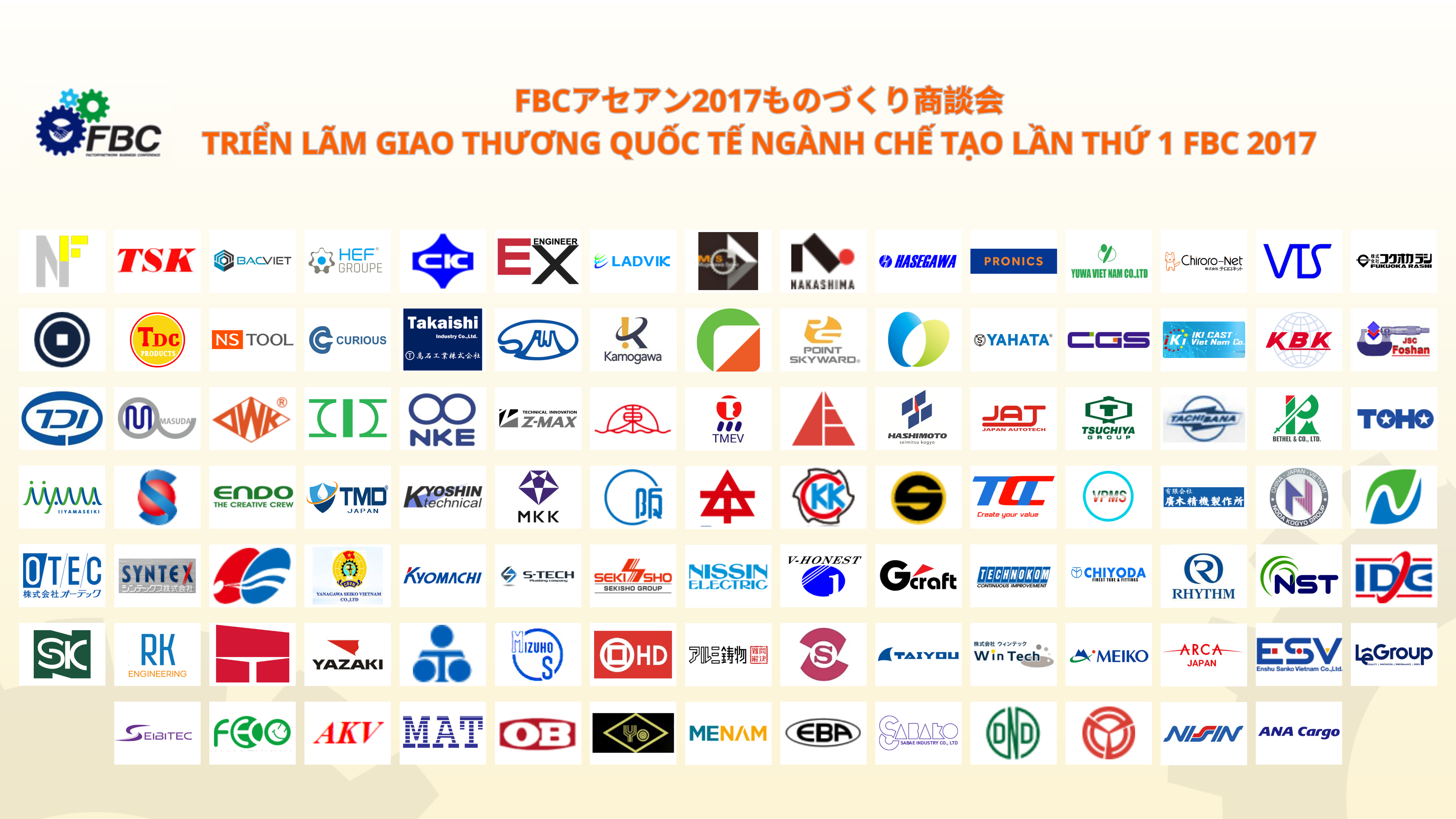 FBC ASEAN 2017 - EXHIBITOR LIST