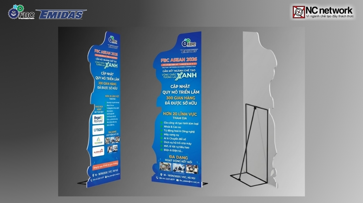 Standee mô hình tạo cảm giác sinh động hơn so với hình chữ nhật truyền thống
