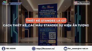 Thiết kế standee là gì? Cách thiết kế, các mẫu standee sự kiện ấn tượng 2026