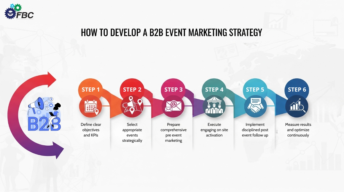 6 steps of a B2B Event Marketing strategy