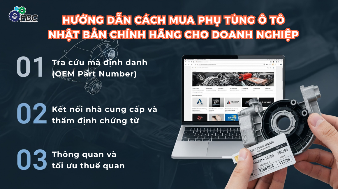 Chi tiết cách mua phụ tùng ô tô Nhật Bản chính hãng cho doanh nghiệp