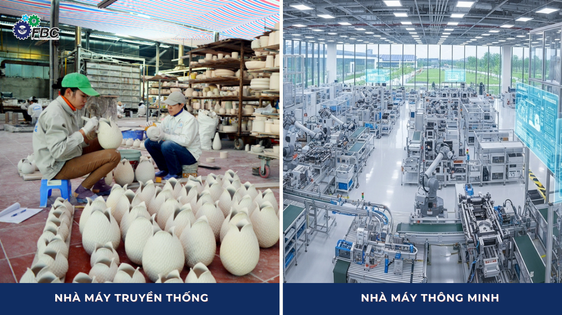 Sự khác biệt giữa nhà máy thông minh và nhà máy truyền thống