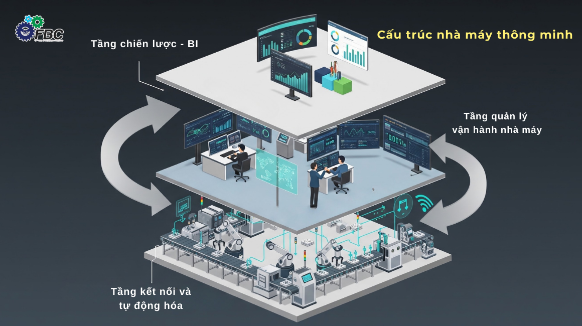 Cấu trúc 3 tầng của nhà máy thông minh
